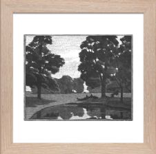 Elms by a Pond - Unsigned - Ready Framed